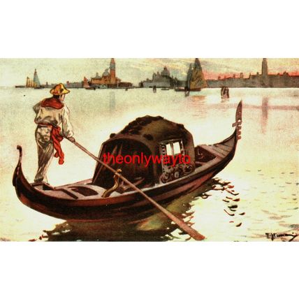 Venezia (Venice), La Gondola, Italy, 4338-5 Serocchi Art Postcard