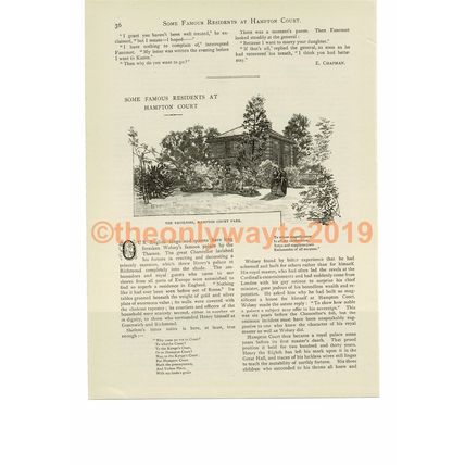 Pavillions, Hampton Court Park, Book Illustration (Print), c1893
