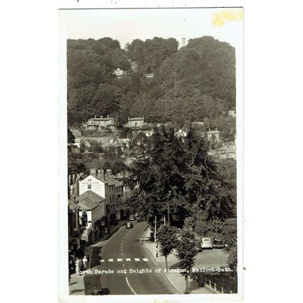Derbyshire postcard North PArade & Heights of Abraham Matlock-Bath