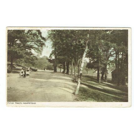 London postcard Cycle Track Hampstead