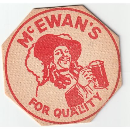 BEER MAT - McEWANS BREWERY - McEWANS FOR QUALITY - (Cat No 010) - (1958)