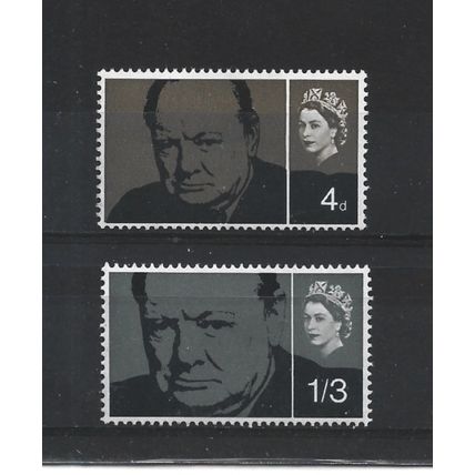 GB.Churchill Commemoration set of 2.Mounted Mint.Jul25c