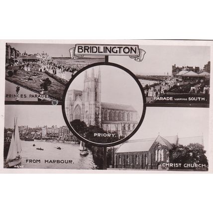 EC719 BRIDLINGTON MULTI VIEW. R/P POSTCARD