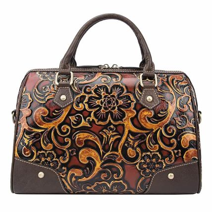 Leather Handbag With Zipper For Women