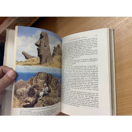 1958 THOR HEYERDAHL "AKU AKU" SECRET OF EASTER ISLAND ILLUSTRATED HB BOOK (P4)