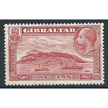 Gibraltar 1931 SG110 1d Scarlet Mounted Mint .. .