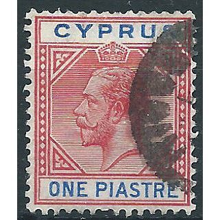 Cyprus 1912 SG77 1pi Rose-Red & Blue Good/Fine Used ....