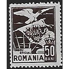Di Mi 2: 25 b. brown Official Stamp: Eagle and National Flag.