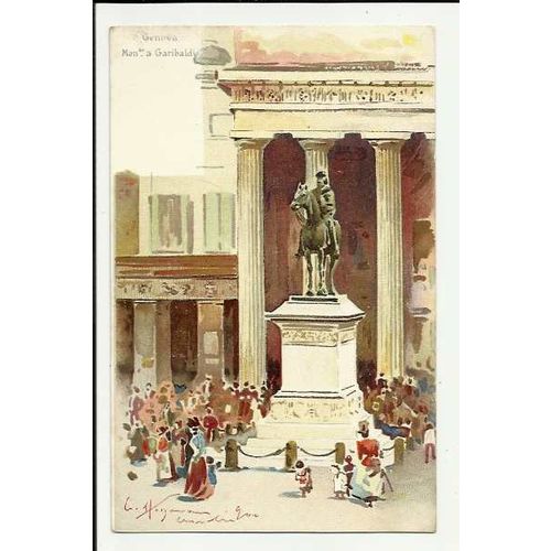 Art GENOVA Monto a Garibaldi Postcard by Benzo