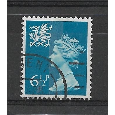 Wales.W22 6 1/2p Greenish Blue.Fine Used.Mar19