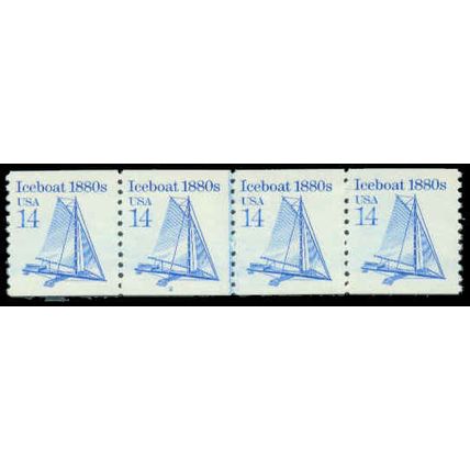 2134 14c Iceboat Very Fine MNH Dry Gum PNC 2/4 R0486