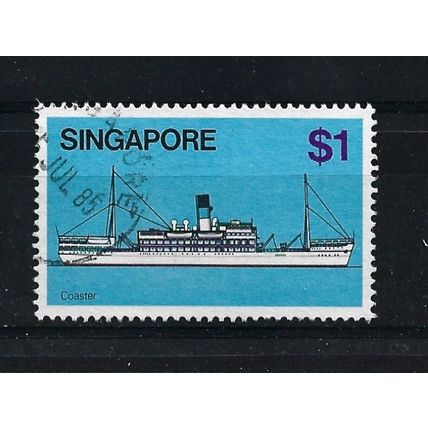Singapore.SG373 $1 "Kedah" (coaster).Fine Used.Aug23i