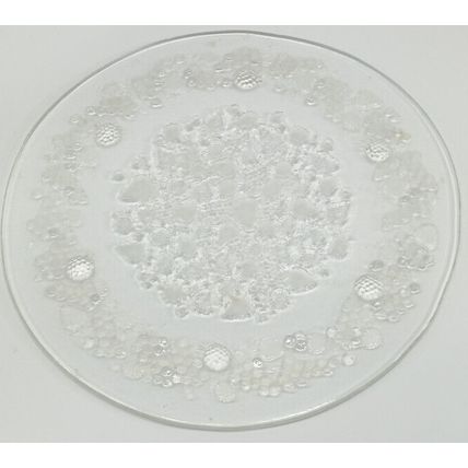 Vintage Mikasa Crystal Strawberry Fare Glass Cake Plate - 13"