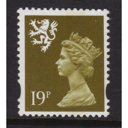 S81 XSL30 19p Bistre CENTRE BAND YELLOW FLUOR SCOTLAND - Unmounted Mint