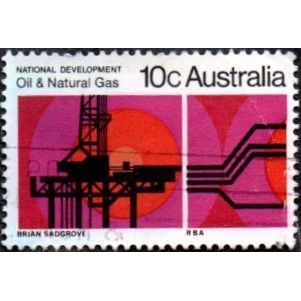Australia 1970 10c Value. National Development, Oil & Natural Gas Fine Used