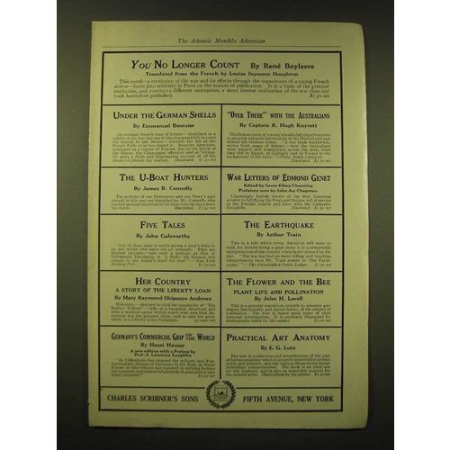 1918 Charles Scribner's Sons Ad - You no longer count