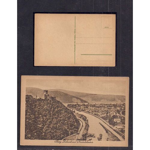 Postcard Germany Burg Lahneck Old black and white Unused ( B244 )