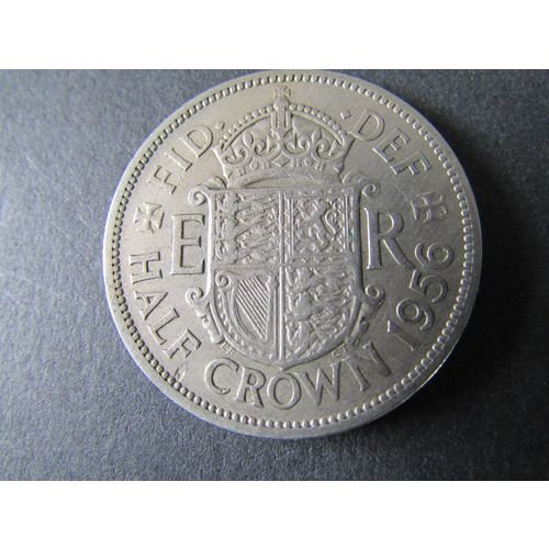 1956 QUEEN ELIZABETH II HALF CROWN FREE POST. AAJ