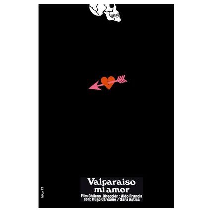 Movie Poster for film VALPARAISO mi amor.Chile.Skull.Home Room art decor design