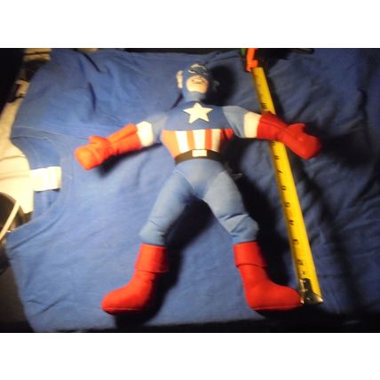 CAPTAIN AMERICA 16" Tall PLUSH DOLL! Marvel/Good Stuff, 2010! $15.00