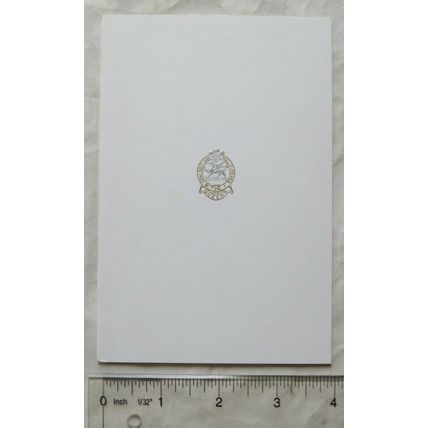 Vintage Christmas card Queen's Regiment, Honi soit qui mal y pense