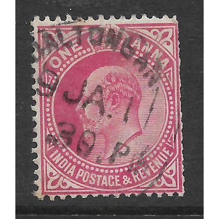 INDIA 1907 1a CARMINE SG 150 FINE USED#2