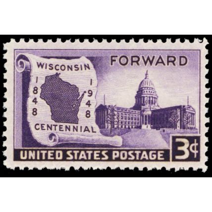 Wisconsin Statehood One PACK OF TEN 3 Cent Postage Stamps Scott 957