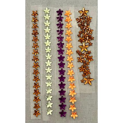 Bronze/Green/Purple/Orange strips & Bronze Cluster 3D Crystals Body Art*