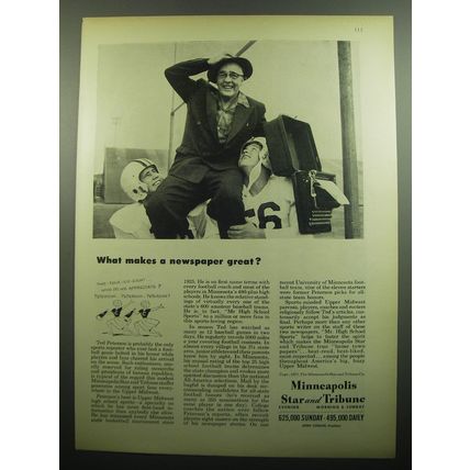 1957 Minneapolis Star and Tribune Ad - What makes a newspaper great?