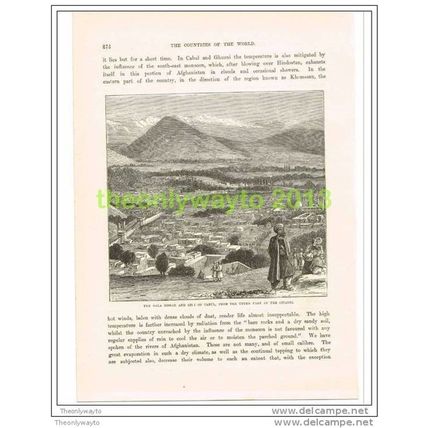 BALA HISSAR & CABUL (KABUL), AFGANISTAN, Book Illustration c1890