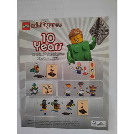 Lego Mini Figures Series 20 - Information Sheet & Packet - no TOY