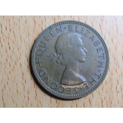 New Zealand 1958 1d Penny Coin