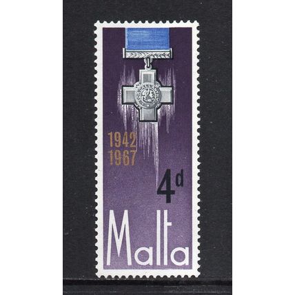 Malta - 1967 - 4d, 25th Anniv. of George Cross Award (sg380) Mint Hinged