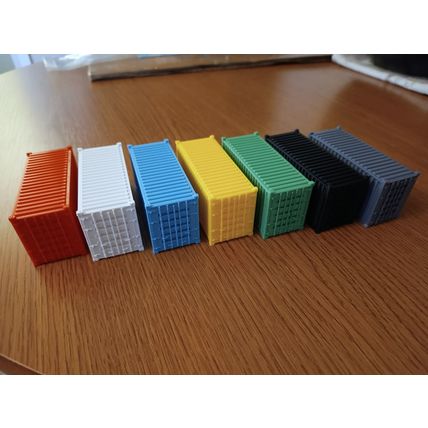 OO / HO '20ft' shipping containers 1:76 Scale for Model Railway pack of 3