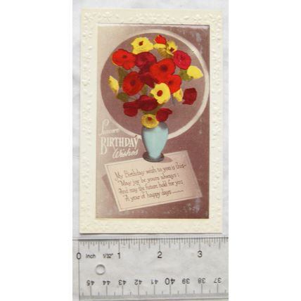 vintage postcard Sincere Birthday Wishes