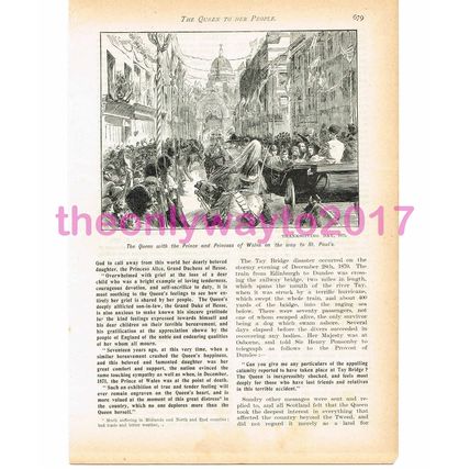 Queen Victoria, Thanksgiving Day in 1872, Book Illustration, c1897