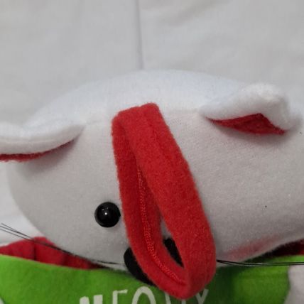 CAT PLUSH 24" "Meowy Christmas" STOCKING Stuffed Kitty dei