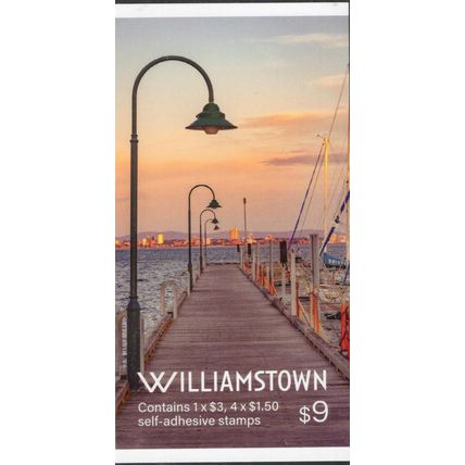AUSTRALIA: 2025 WILLIAMSTOWN VICTORIA, MNH SELF-ADHESIVE BOOKLET OF 5 STAMPS.