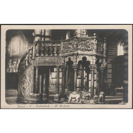 Il Pulpito, Cattedrale, Siena, c.1920s - Traldi Foto Cartolina