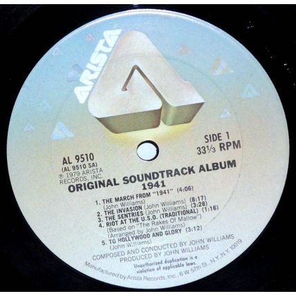 1941 original 1979 John Williams gatefold soundtrack record album
