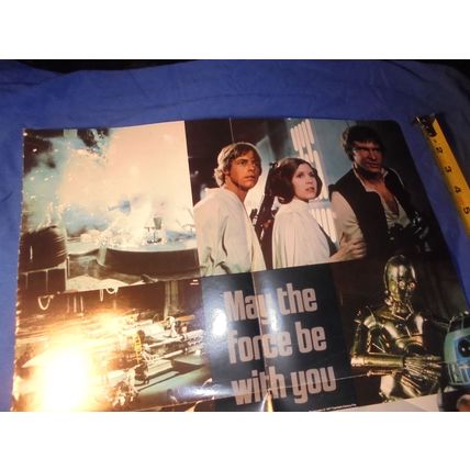1977 STAR WARS "May The Force Be With You" Dynamite Magazine POSTER!! $30.00 Shi