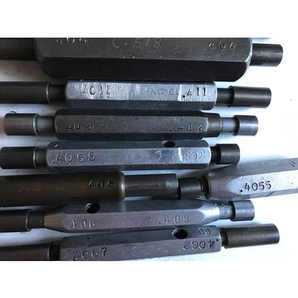 LOT THE PIPE MACHINERY GO NO GO PLUG GAGE .410,.4062,.409,.4120, .401,.412,SA