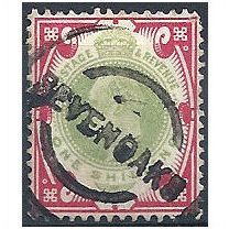 1902 SG257 1s Dull Green & Carmine Fine Used Sevenoaks