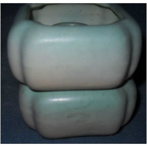 Pair Rosemeade Pottery Candle Holders North Dakota