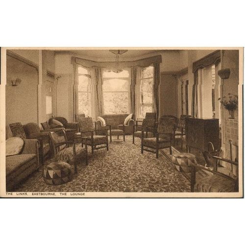 Vintage Photochrom Co Ltd PC - The Links, The Lounge, Eastbourne, Sussex