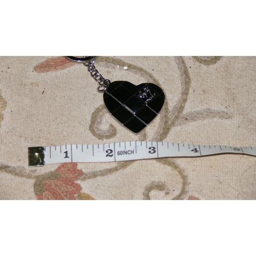 Donna Karan DKNY MyNy Chromed Heart Keyring Fob Charm New