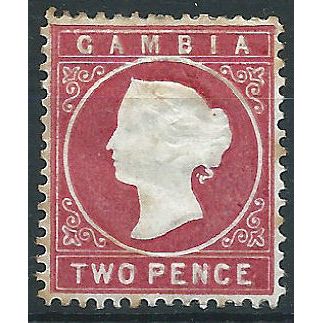 Gambia 1880 SG13B 2d Rose-Carmine Wmk Crown CC Mounted Mint....