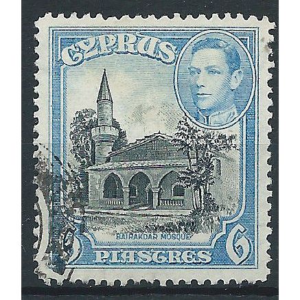 Cyprus 1938 SG158 6pi Black & Blue Very Fine Used . ..