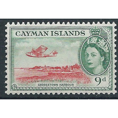 Cayman Islands 1954 SG157 9d Scarlet & Bluish-Green Mounted Mint . ..