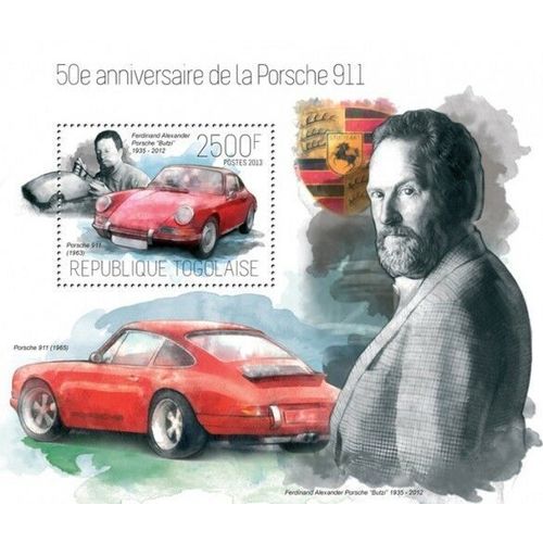 TOGO 2013 SHEET MNH PORSCHE 911 CARS AUTOS COCHES 7A